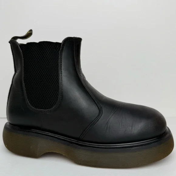 Vintage Dr. Martens 2976 Chelsea Black Greasy Chunky Club MIE Boots UK 4 - Picture 5 of 15